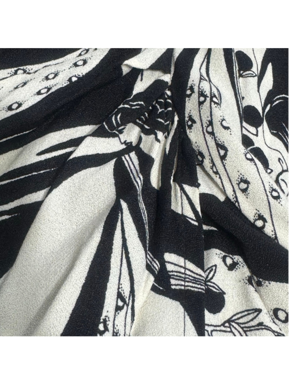 Reformation Celeste Dress Black Cream Abstract Print Long Sleeve Maxi Dress 4 - Picture 10 of 10